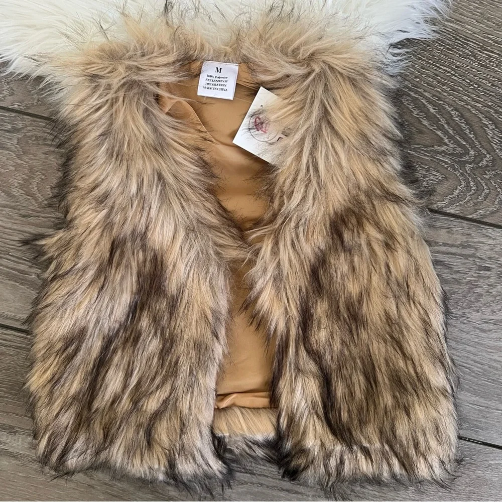 Furry Brown Vest - Picture 1 of 2